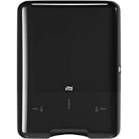 Tork 553008 Dispensador de toallas de mano plegadas en C y ZZ Elevation-Sistema H3 de papel secamanos-Negro